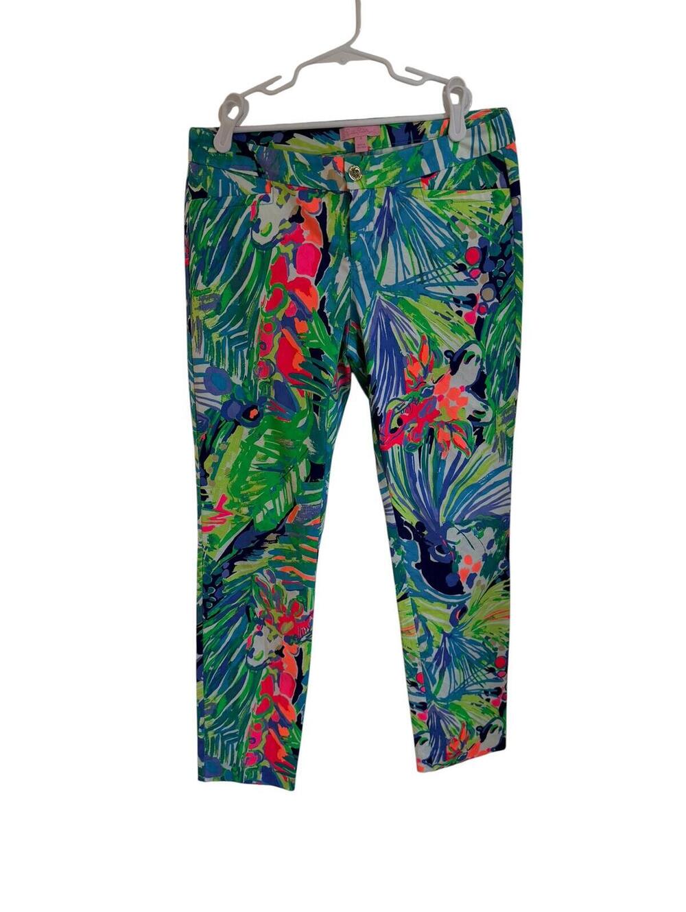 Lilly Pulitzer Kelly Skinny Ankle Pants in the "Multi‎ Purrfect" Size 4